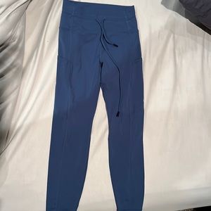 Blue Zyia drawstring leggings